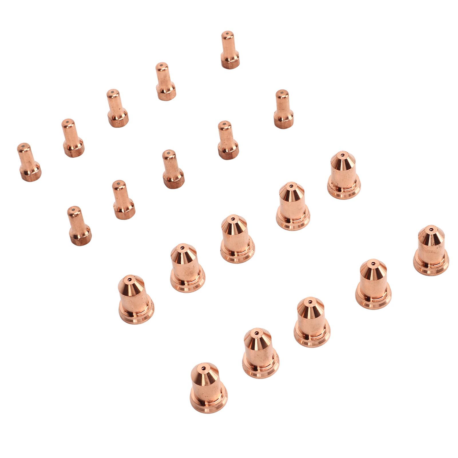 

20Pcs Plasma Electrode Tip 52558 51311 P1.3 Nozzle Brass Consumables for PT80 IPT‑80 PTM‑80