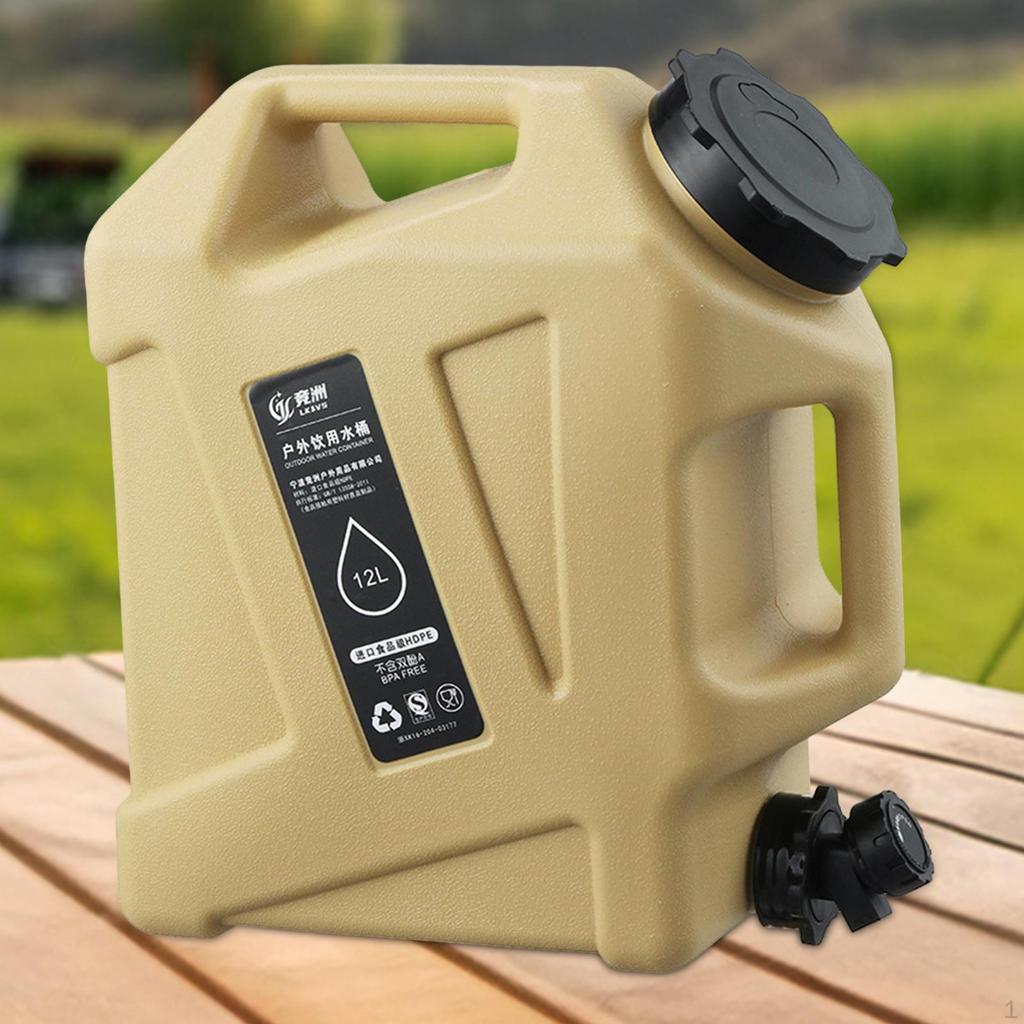 Container 12l Bucket With Water Faucet Large Tank Storage Jug Carrier For