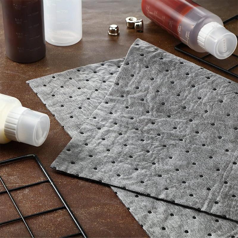 25X33Cm Oil Absorbent Pads Spill Absorbent Mats Oil Spill Pads for Oil-Based Water-Based Fluids Liquid Pads for Home Garage