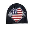 Acrylic Knit Hat With Color Block Pattern For Winter Outdoor Warmth