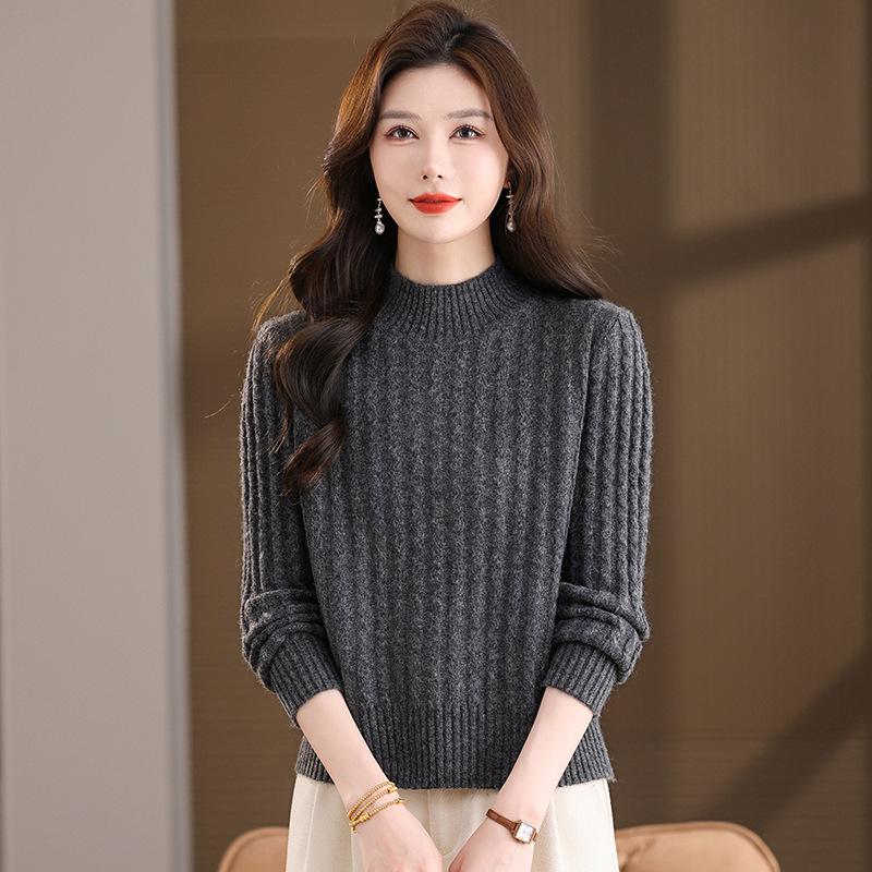 Jugendlicher Jacquard-Strickpullover in Übergröße - Herbst/Winter Warm Lockerer Schnitt für junge Mütter