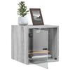 Nightstand with Glass Door Grey Sonoma 35 x 37 x 35 cm