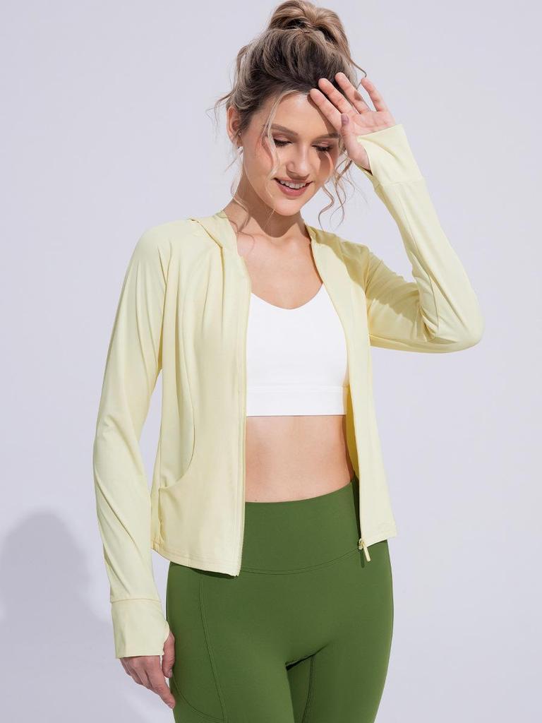 Women's UV Protection Cooling Ice Silk Sports Jacket - Slim, Breathable, Long Sleeve for Summer Running