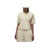 Jordan Essentials Logo Loose Fit Round Neck Short Sleeve Drop Shoulder T-Shirt Women tops Beige DO5038-234