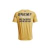 Under Armour Johnson Series Letter Print Short Sleeve T-Shirt Men tops Yellow 1370482-760