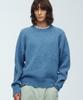 KNITTED Shaggy Dog 100% Wool Round Knit Blue