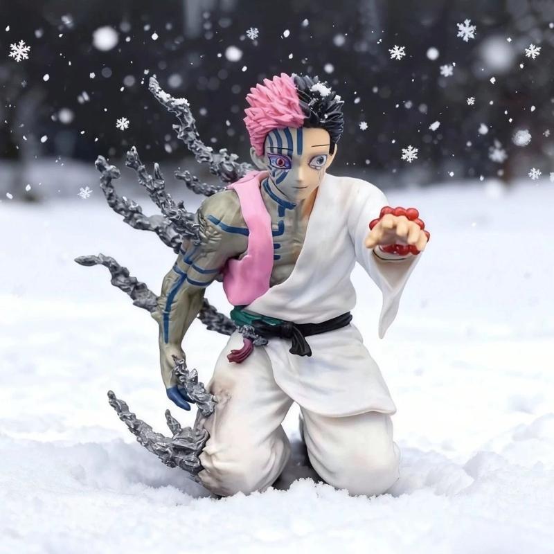 

7cm Demon Slayer Blade Top Wind Part 3: Komatsu Half Half Cut Demonic Form Anime Handmade Collection Statue Fan Gift