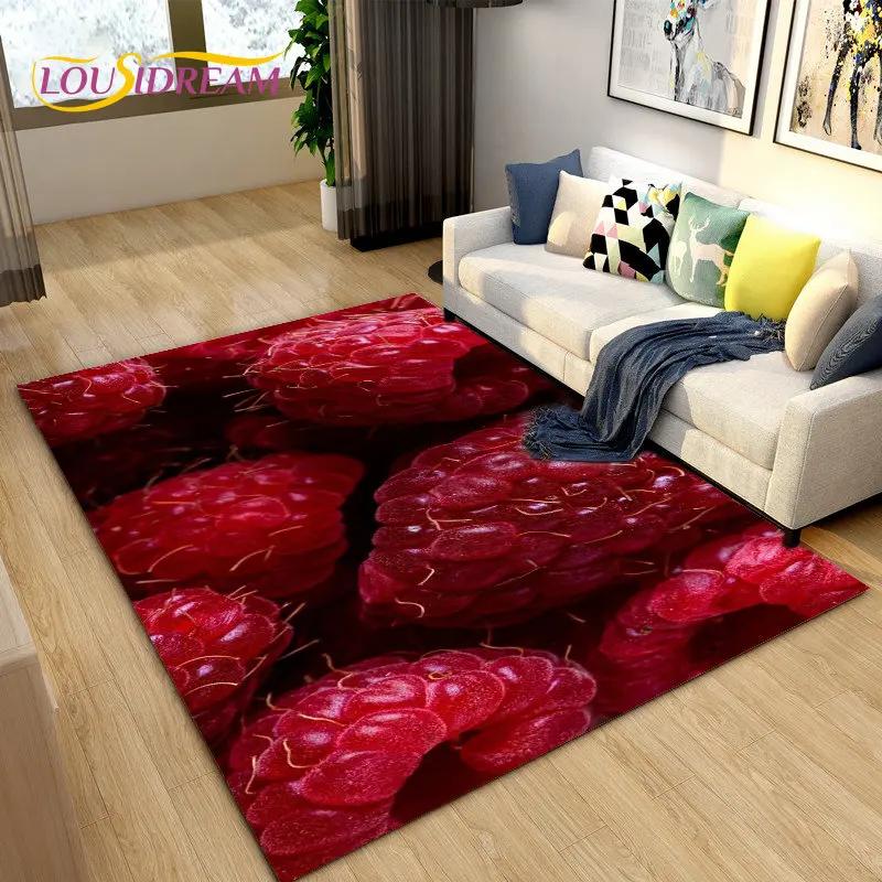 Fruits Vegetables Kitchen Mat Area Rug Carpet for Living Room Bedroom Playroom Sofa decor home Non-slip rug Floor Mat Soft