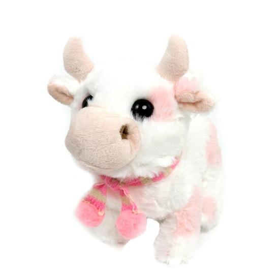 Kids Electric Plush Animal Toy Walking Tail Wagging Interactive Elephant Sheep Cow Panda Plushie Toy Toddlers Educational Simulation Animal Toy