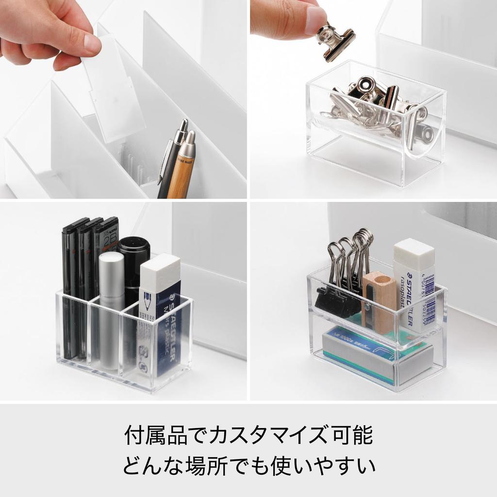 Desktop-Aufbewahrung Breit 34cm B x T x Alles Weiß Hergestellt in Über 10 Millionen Einheiten Perfekt für und Taschenrechner Like-it MX-03 Hülle, Ständer, 13.1cm 18.2cm H,