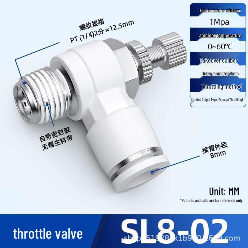 Zhuoji Adjustable Speed Control Throttle Valve SL 6 8 01 02 M5