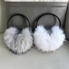 Plush Women's Winter Earmuffs - Faux Mink Fur, Windproof & Cozy for Outdoor Cycling.