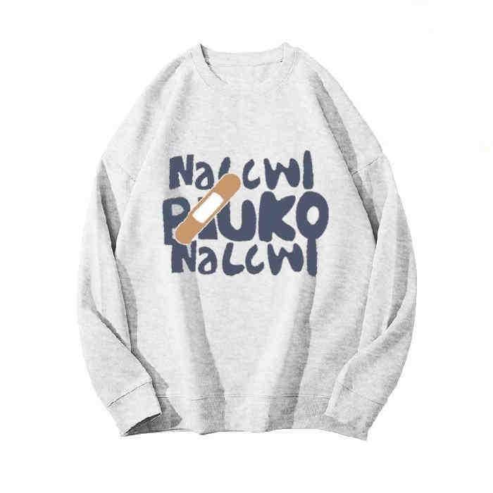 Plus-Size American-Style Autumn/Winter Round Neck Pullover Sweater for Women - Oversized, Casual, and Slimming