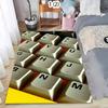 Area Rug Non-Slip 2D Keyboard Keycap Pattern Carpet Colorful Gaming Decor for Bedroom Game Room Office Washable Soft Floormat