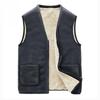 Herenvest Herfst en Winter Slim-fit Vest Vest Vest Middelbare leeftijd Fluweel Vest