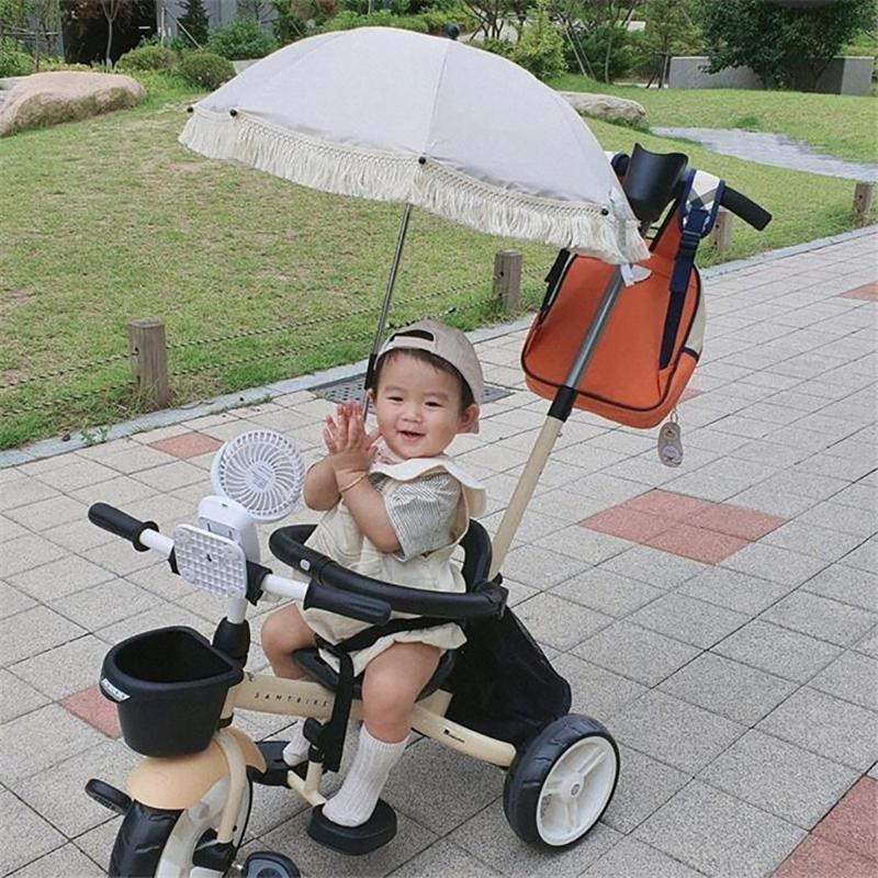Kids Photography Props Bohemian Tassels Outdoor Stroller Sun Shade Umbrellas Beaches UV Protections Umbrella Dropshipping