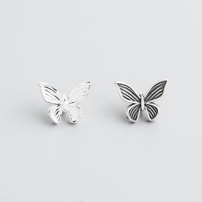 S925 Sterling Silber Vintage Schmetterling Spacer Perle für DIY Armbänder, Halsketten & Schmuck