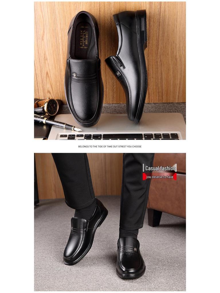 Herrskor i mjukt läder, slip-on, vardagsskor - Våredition för pappa