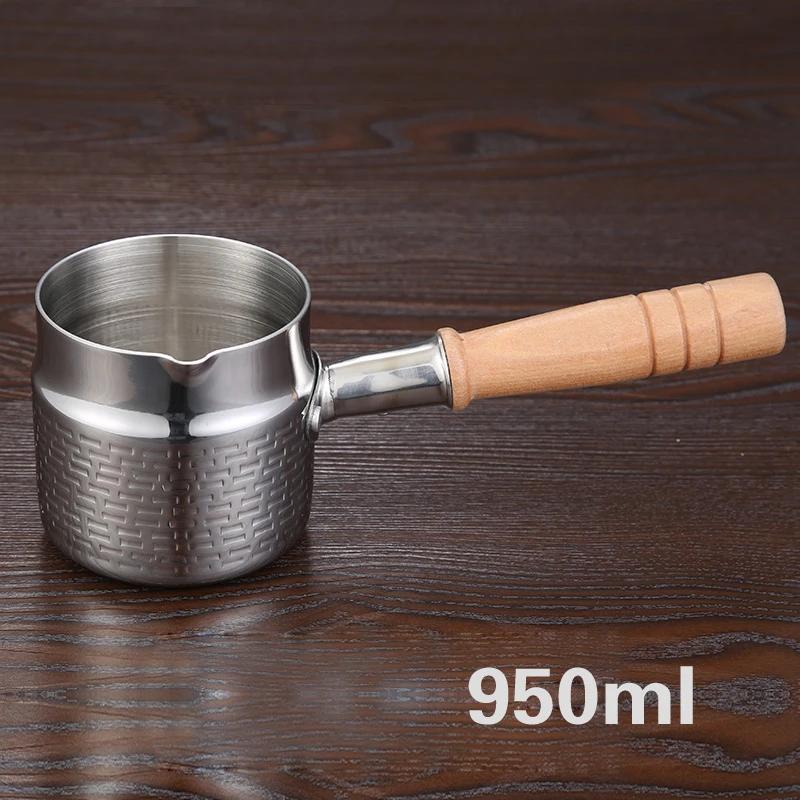 Choke Oil Pots Hot Oil Pan Butter Chocolate Melting Sauce Coffee Pot Milk Pot Panelas Small Pot Mini Stainless Steel Milk Pots