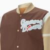 Puma Letter Pattern Striped Baseball Collar Single-Breasted Jacket Men Jacket Brown 536830-01