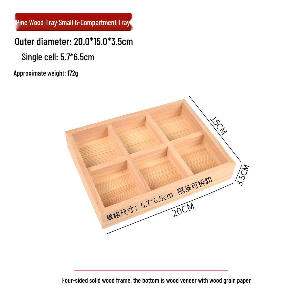 Japanese Style Solid Pine Wood Jewelry Display Tray