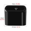 Universal Organizer Car Clamshell Trash Bin Hanging Vehicle Garbage Dust Case Storage Box Black ABS Square Pressing Trash Can