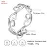 Trendy Japanese & Korean Hollow Vine Titanium Steel Ring for Women