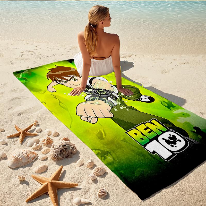 1Pc Ben Alien Force Beach Towel, Quick Dry, Multi-Use for Beach Pool Gym Yoga Home Travel, Christmas, Halloween, Xmas Gift M929346