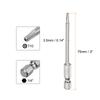 1/2pc Security Torx Bit 1/4" Hex Shank 3" Long T6/T7/T8/T9/T10/T15/T20/T25/T27/T30/T35/T40 Magnetic Screwdriver Torx Head w Hole