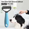 Professional Pet Grooming Comb Double-Sided Detangling Rake, Dog Undercoat Rake with Rounded Blades, Double Sided Tool Shedding Brush for Long