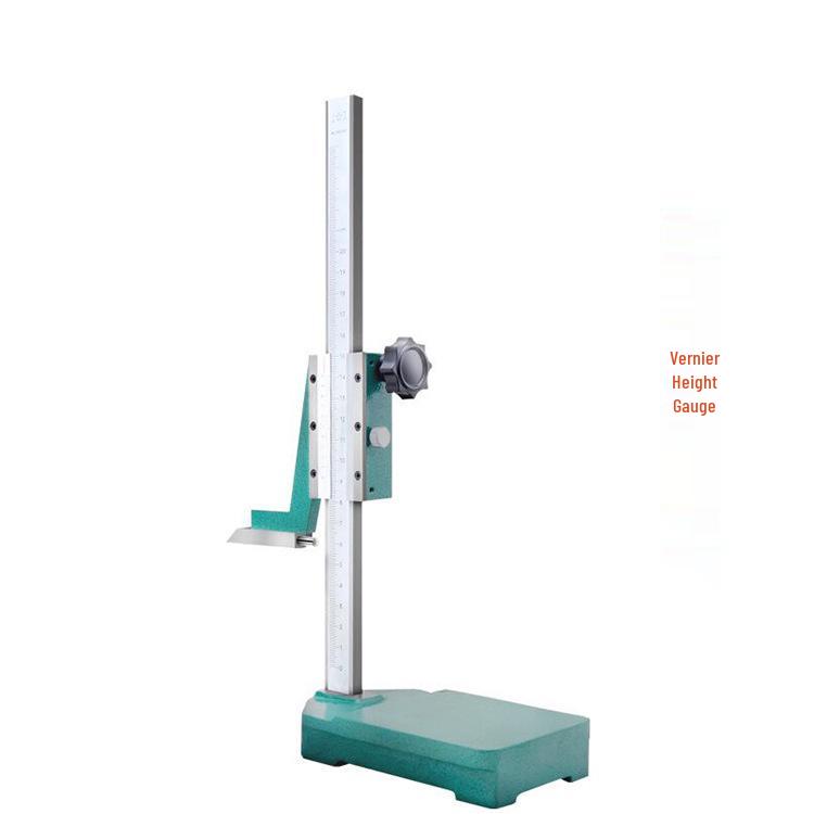 High-Precision 0-200mm Vernier Height Gauge with Dial Scriber and Digital Display.