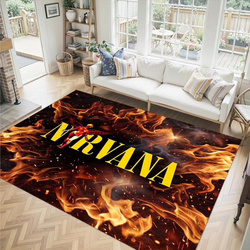 Nirvana Design Crystal Velvet Carpet Cozy Non?Slip Printed Rug For Bedroom Living Room Entrance