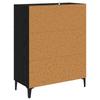 Sideboard with Drawers Black Oak Effect 69.5 x 34 x 90 cm