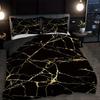 3pcs Duvet Cover Set King Size,Queen Black Marble Printed Bedding Set 1 * Duvet Cover+2 Pillowcases-Bedding Set for Bedroom