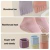 1 Pair Yoga Toe Socks with Non-slip Gripper Breathable Moisture-Wicking Ballet Dance Fitness Pilates Athletic Gym Sports Mid-calf Socks