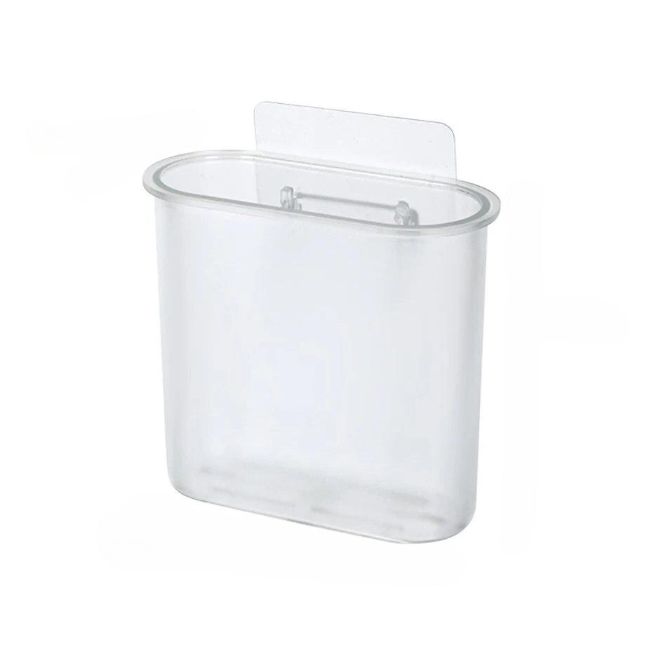 

1 шт. настенный держатель для зубной щетки и зубной пасты для ванной комнаты, коробка для хранения зубной косметики, кухонная стойка для хранения палочек для еды, ложек, органайзер прозрачный