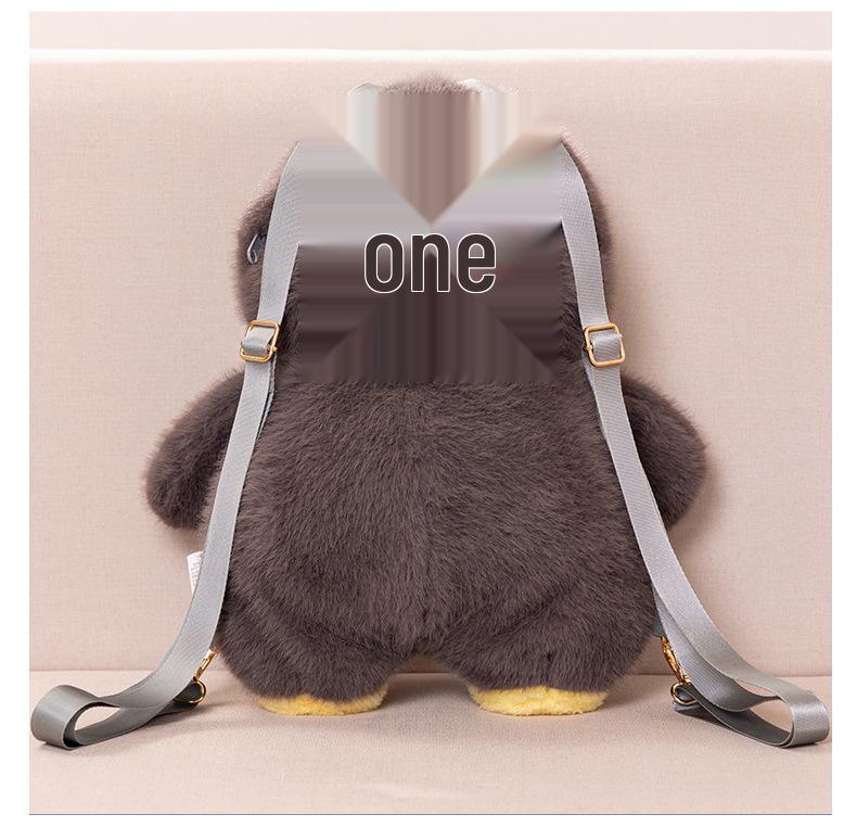 Girlish Heart Penguin Cub Plush Backpack & Crossbody Bag