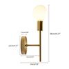 E27 4W Simple Creative Double Head Modern Personality American Aisle Bedroom Bedside Led Bathroom Industrial Style Wall Lamp