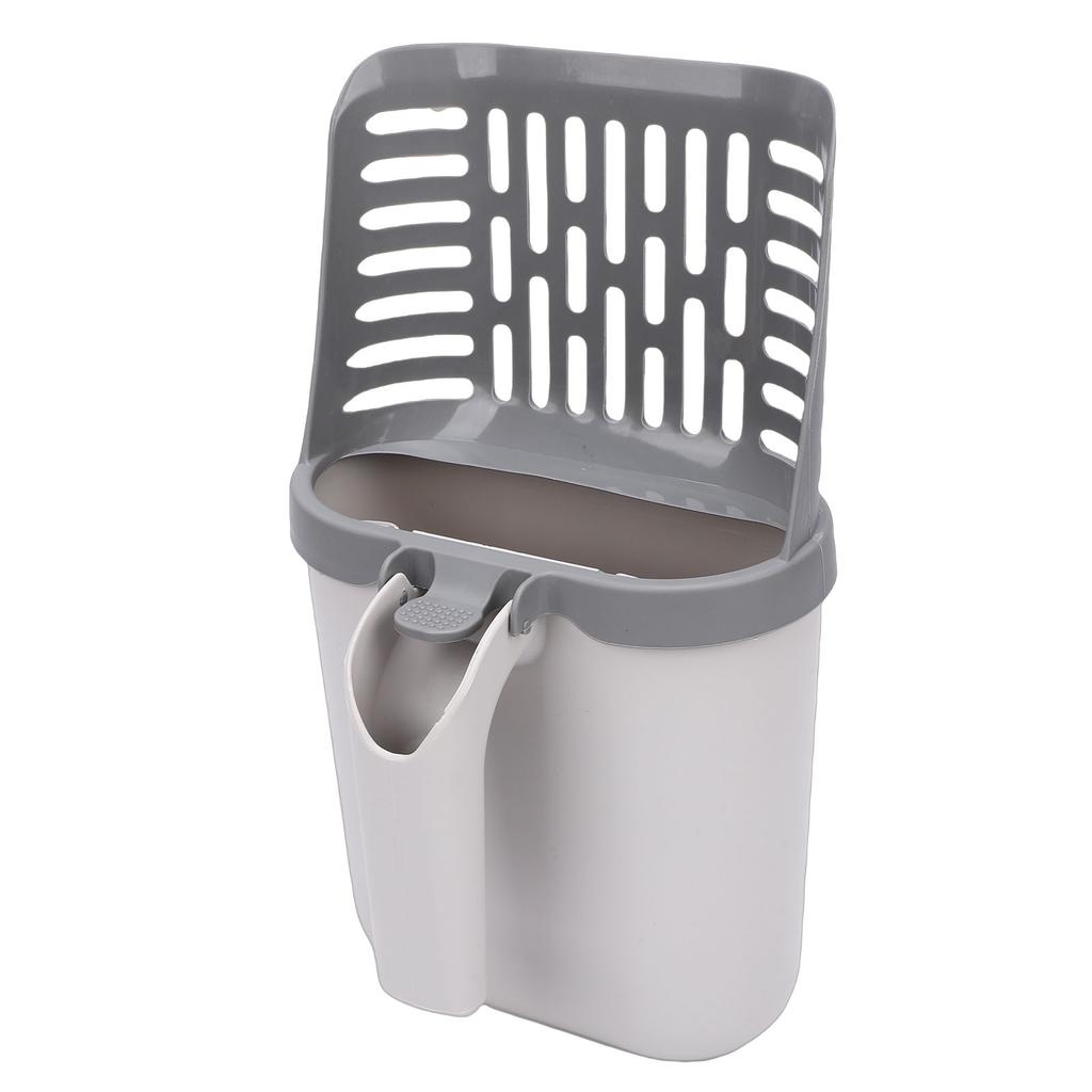 Integrated Cat Litter Scoop with Waste Can and Trash Bag Large Capacity Detachable Cat Litter Shovel