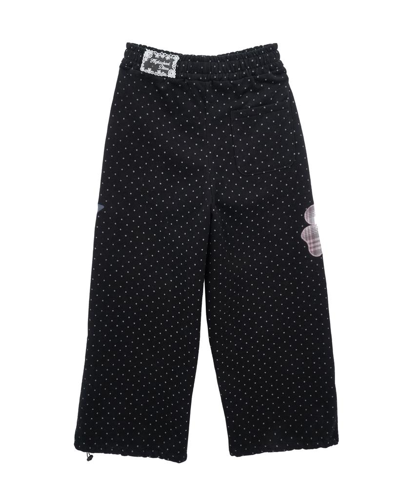 HIGH SCHOOL DISCO Dot Star Clover Sweatpants_Black