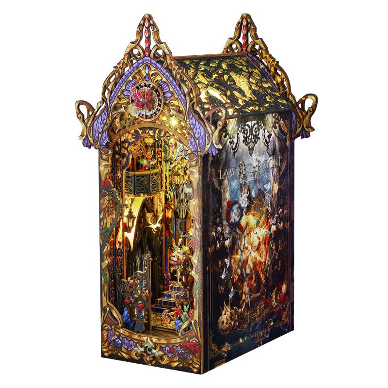 Jiate DIY SL10 Dark Night 3D Book Stand Ornament - Creative Handmade Christmas Gift