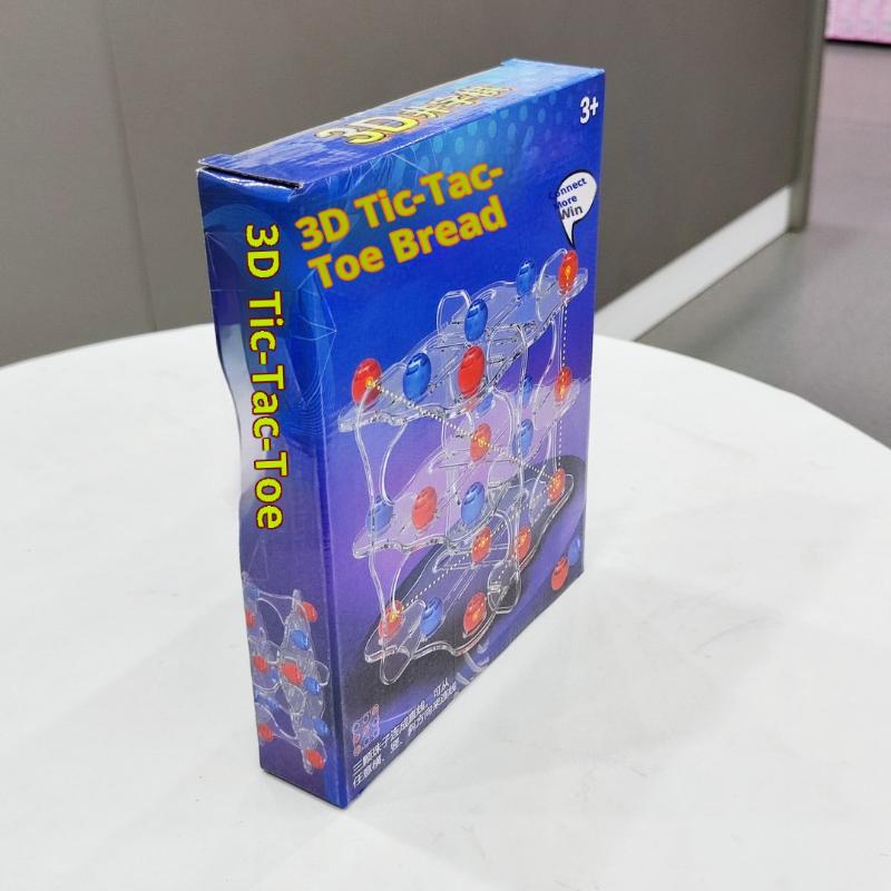 1 Set Interactive Chess Board Game Toy 3D Tic-Tac-Toe Game Easy To Play Educational Toys Squares Strategy Table Games