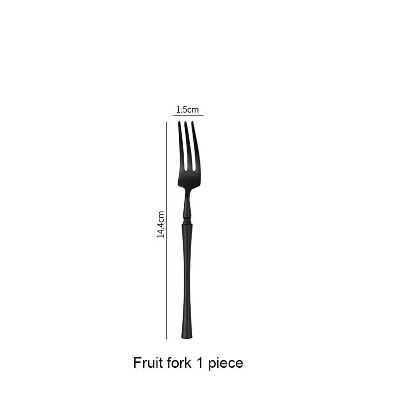 Matte Black 18/10 Stainless Steel Luxury Cutlery Tableware Knife Coffee Ice Spoon Fork Chopsticks Flatware Set Dishwasher Safe
