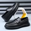 Handmade Leather Men's Casual Shoes Comfortable Slip on Business Affairs Loafers Genuine Leather Flats Moccasins Walking Shoes