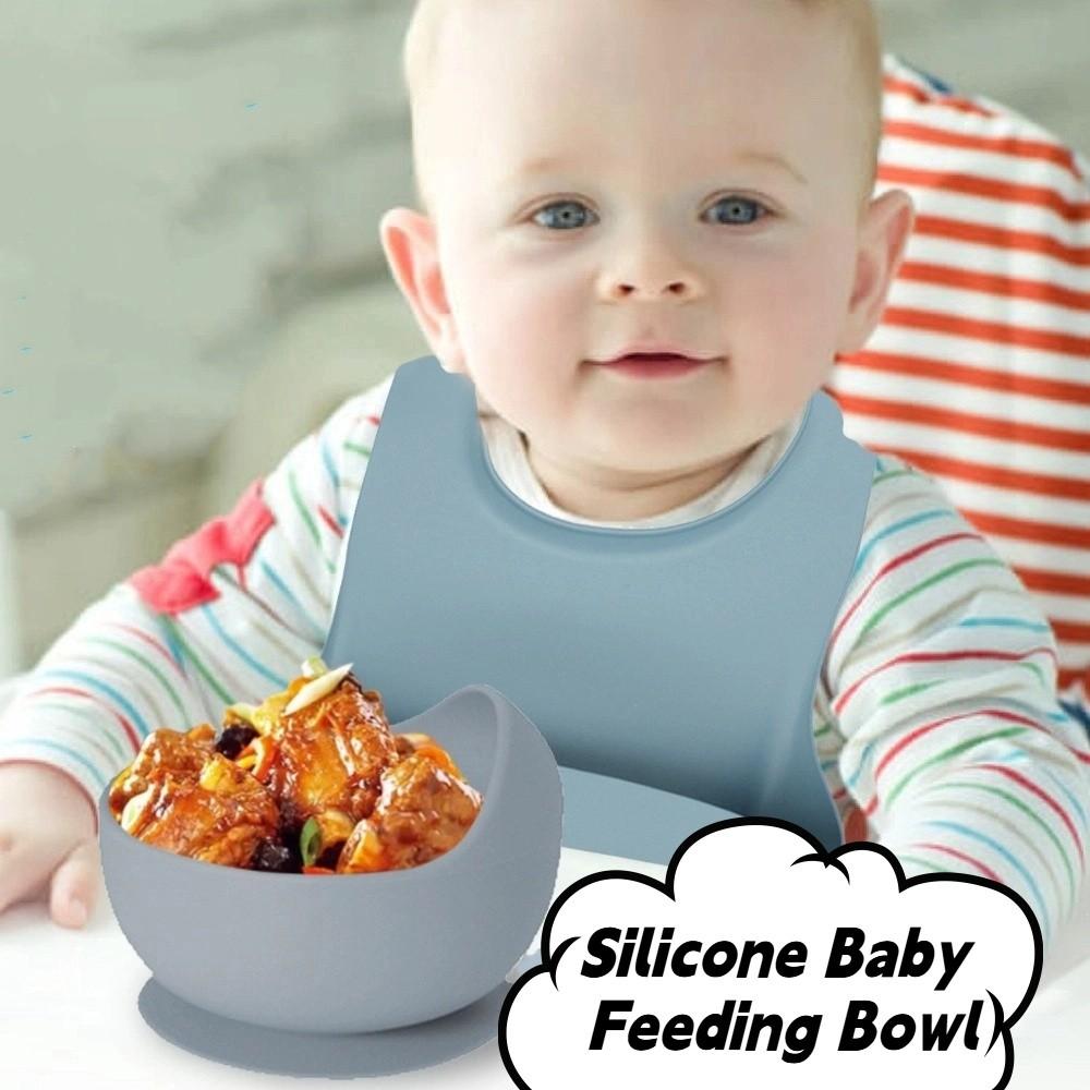 Lätzchen/Schüssel/Löffel Baby Essschüssel Silikon Kindergeschirr Lätzchen Set Säugling