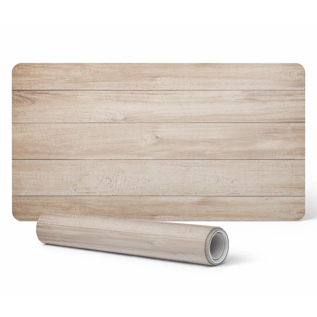 Elegancka Podkładka Dekoracyjna Na Biurko Drewniana Tekstura 120X60 Cm