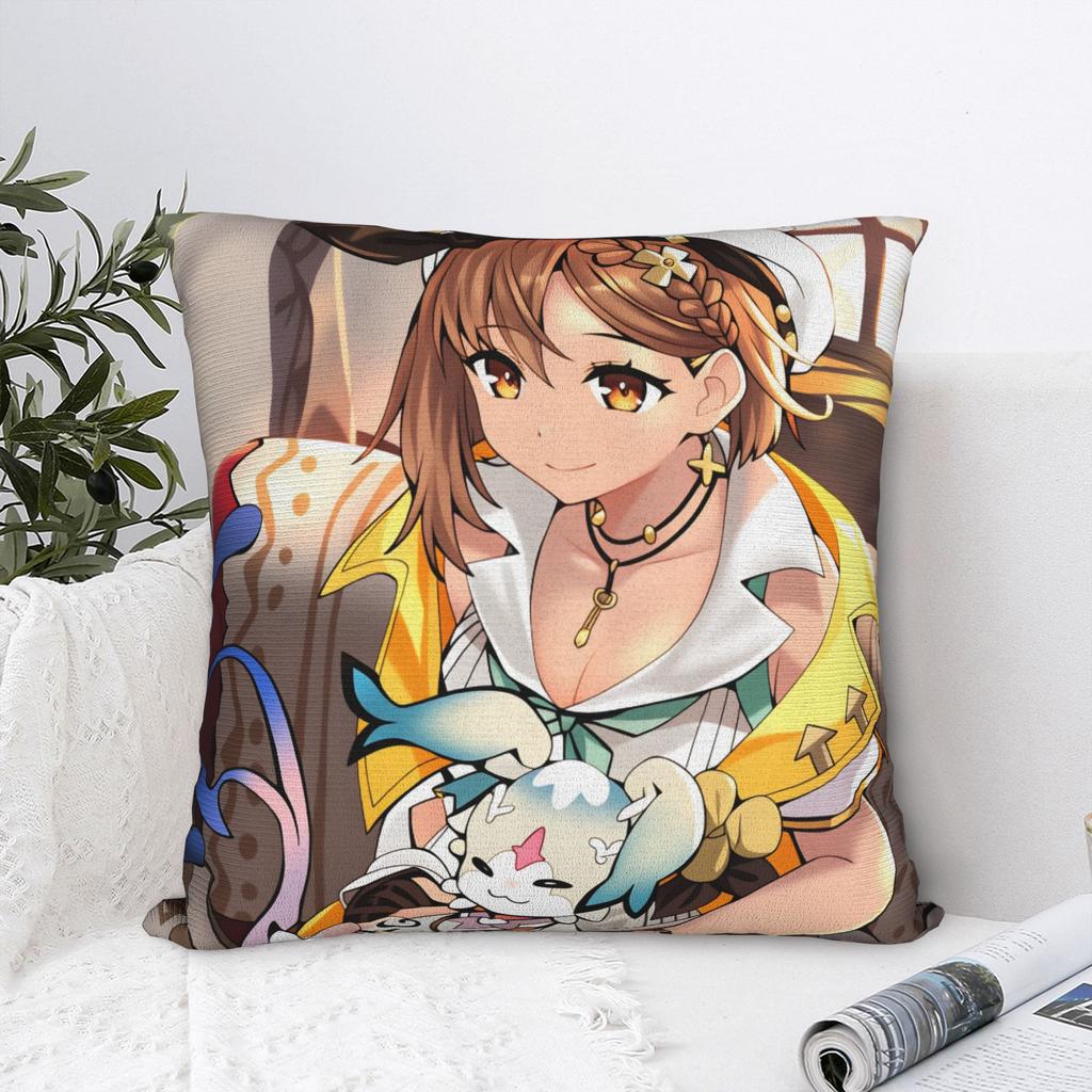 Game Atelier Ryza Pillow Case Design Pillow Cover For Sofa Car Home Decor Cute Funny Cushion Cover