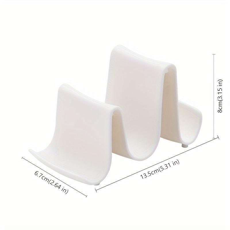 1pc Innovative Wave Design Kitchen Organizer - Plastic Pot Lid Holder, Chopstick & Utensil Rack for Countertop Storage