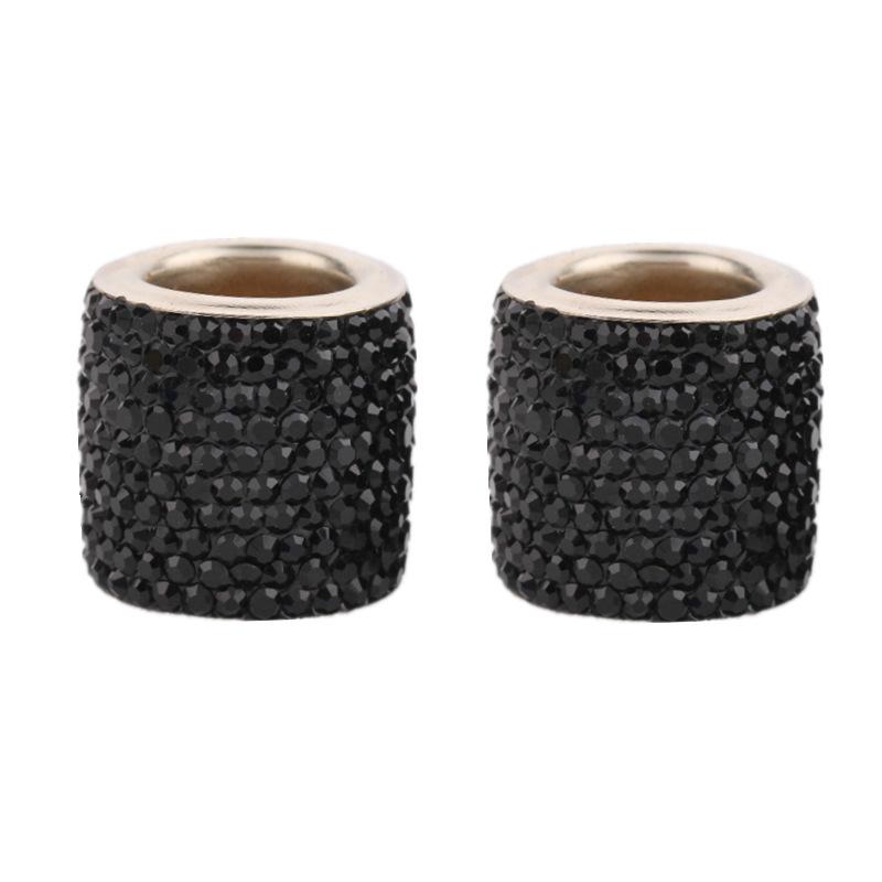 2 Pezzi Moda Collari Poggiatesta Auto Anelli Decorativi Interni Auto Anelli Bling Cromo Strass Accessori Sedile Veicolo