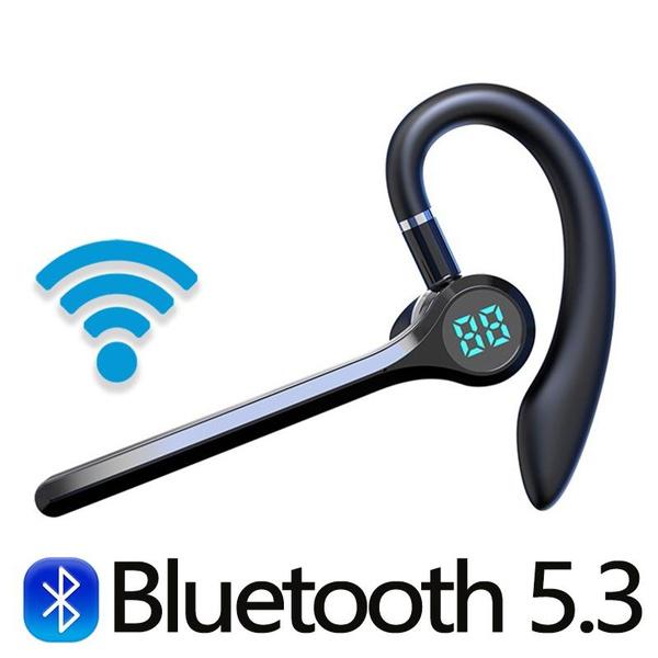 

Беспроводные наушники Bluetooth 5,3 с одним ухом, внешний длинный микрофон, беспроводная гарнитура для бизнеса и спорта